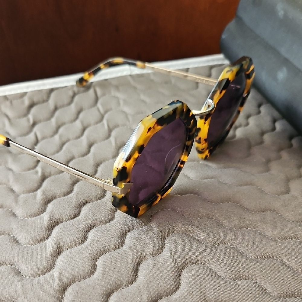 Karen Walker Tortoiseshell Octagonal Sunglasses w… - image 2